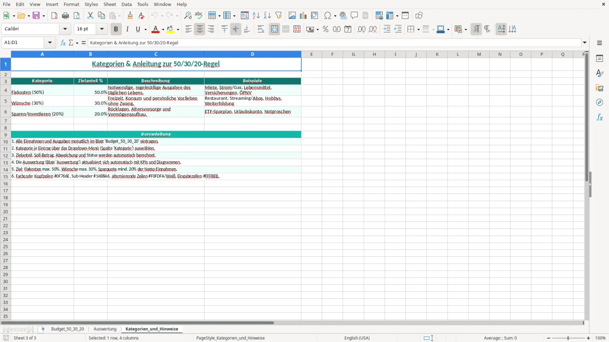 Captura de tela 3: Aba Kategorien_und_Hinweise - Planilha Excel 50 30 20 regel excel vorlage